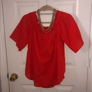 Red blouse with FREE necklace